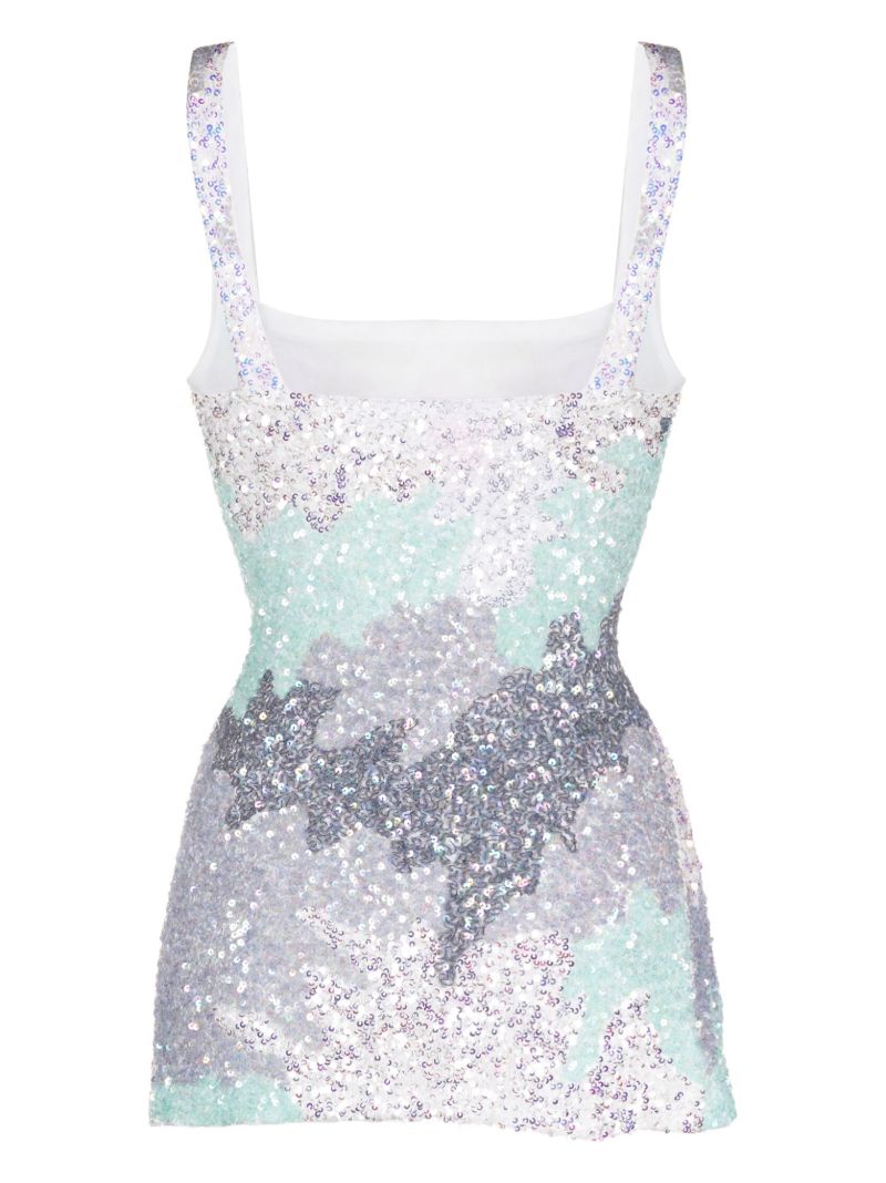 Grey Leilani Sequined Mini Dress