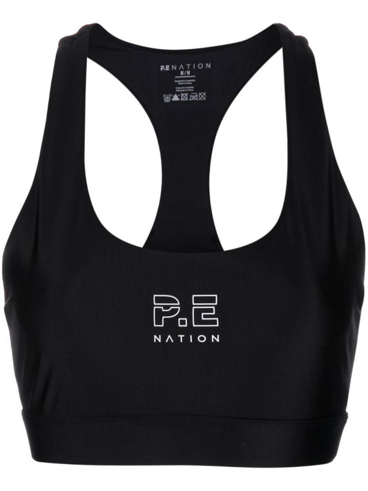 Black Long Range Sports Bra