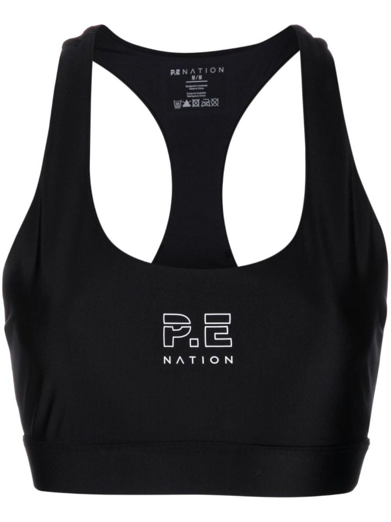 Black Long Range Sports Bra
