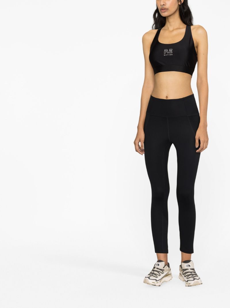 Black Long Range Sports Bra