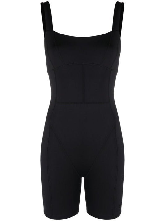 Black Recalibrate Seam Detail Unitard