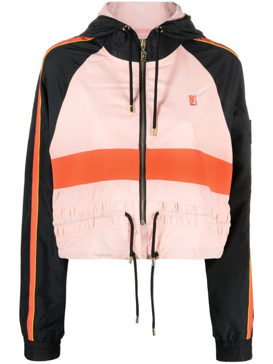 Pink Man Down Cropped Hooded Jacket
