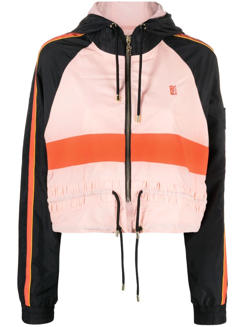 Pink Man Down Cropped Hooded Jacket
