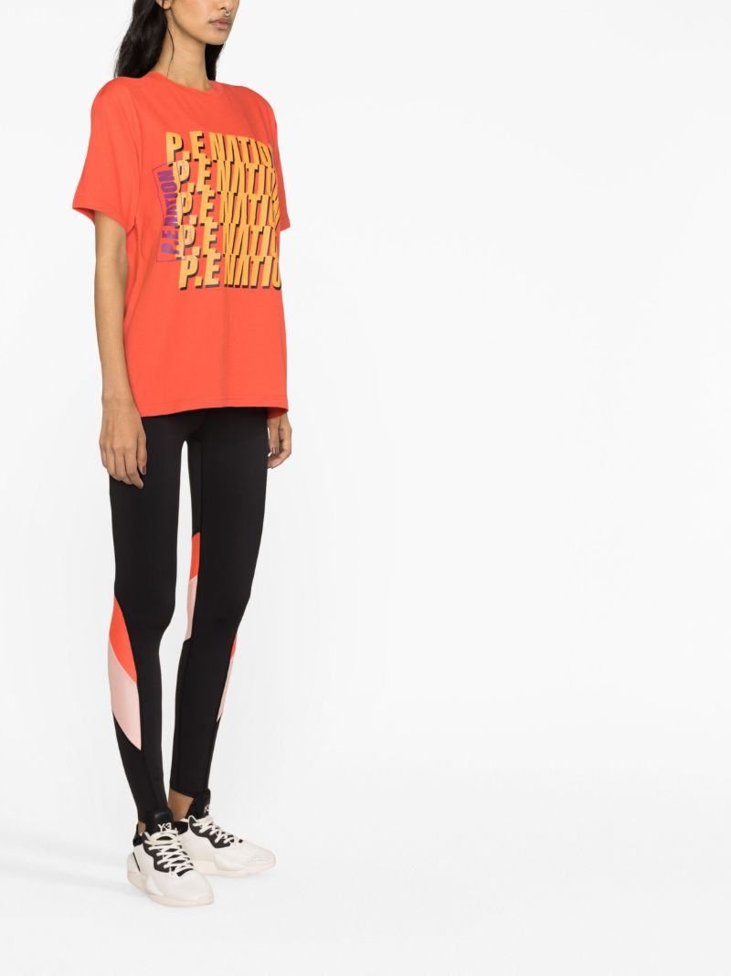 Red Stardust Logo Print T-shirt