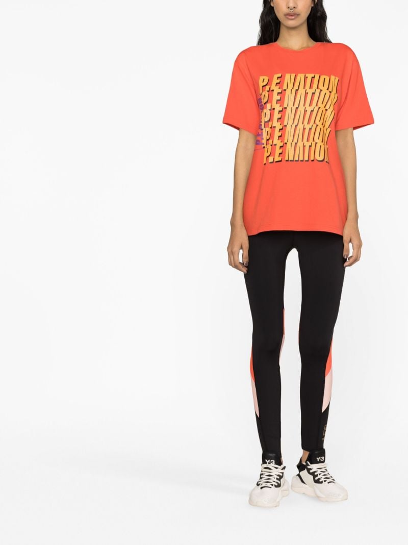 Red Stardust Logo Print T-shirt