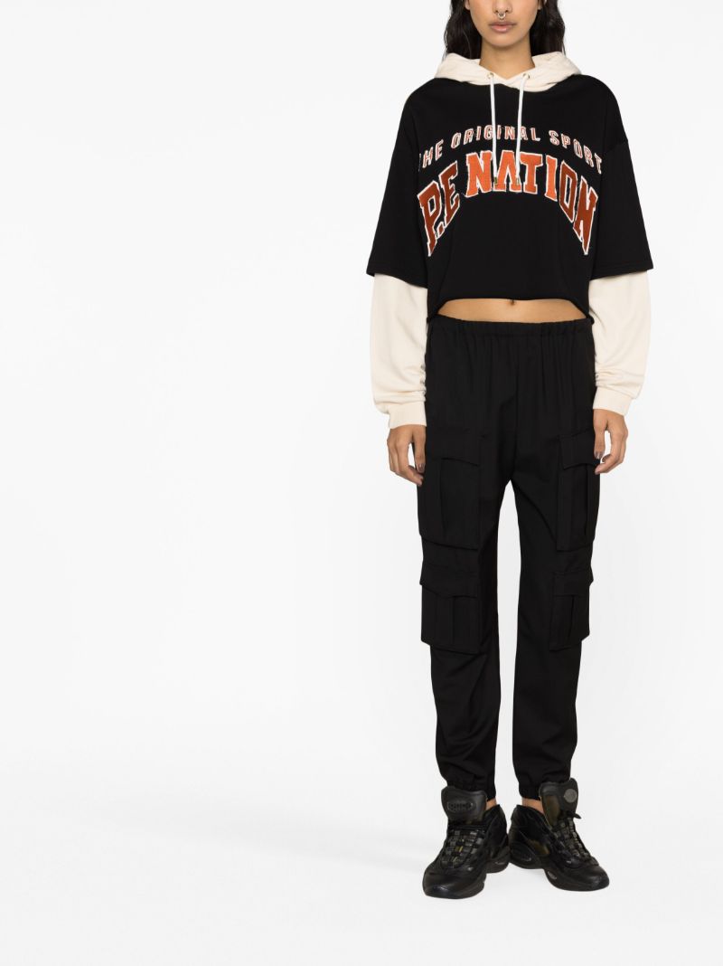 Black Wondergoal Layered Hoodie