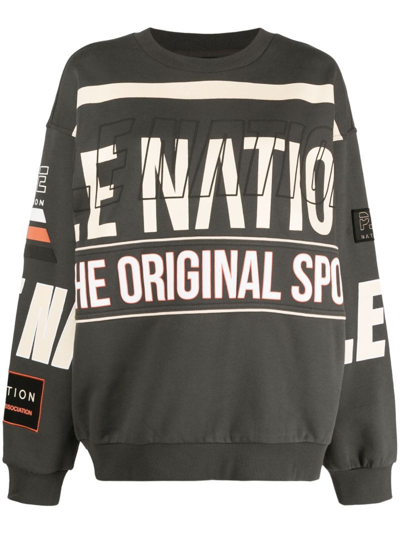 Grey Westbrook Slogan Print Sweatshirt