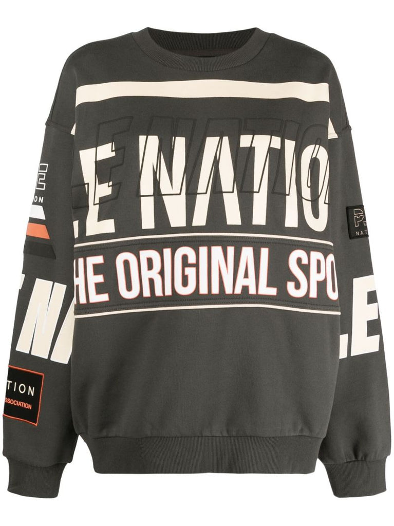 Grey Westbrook Slogan Print Sweatshirt
