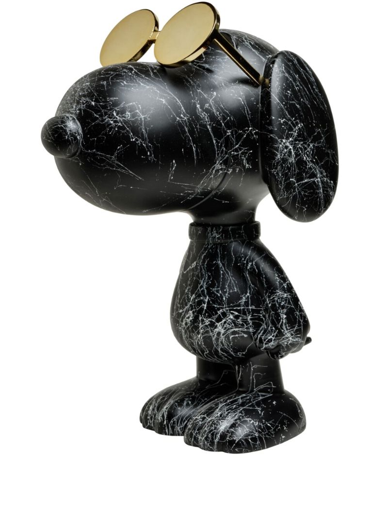Black Marble Print Snoopy Figurine