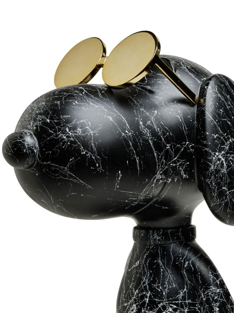 Black Marble Print Snoopy Figurine