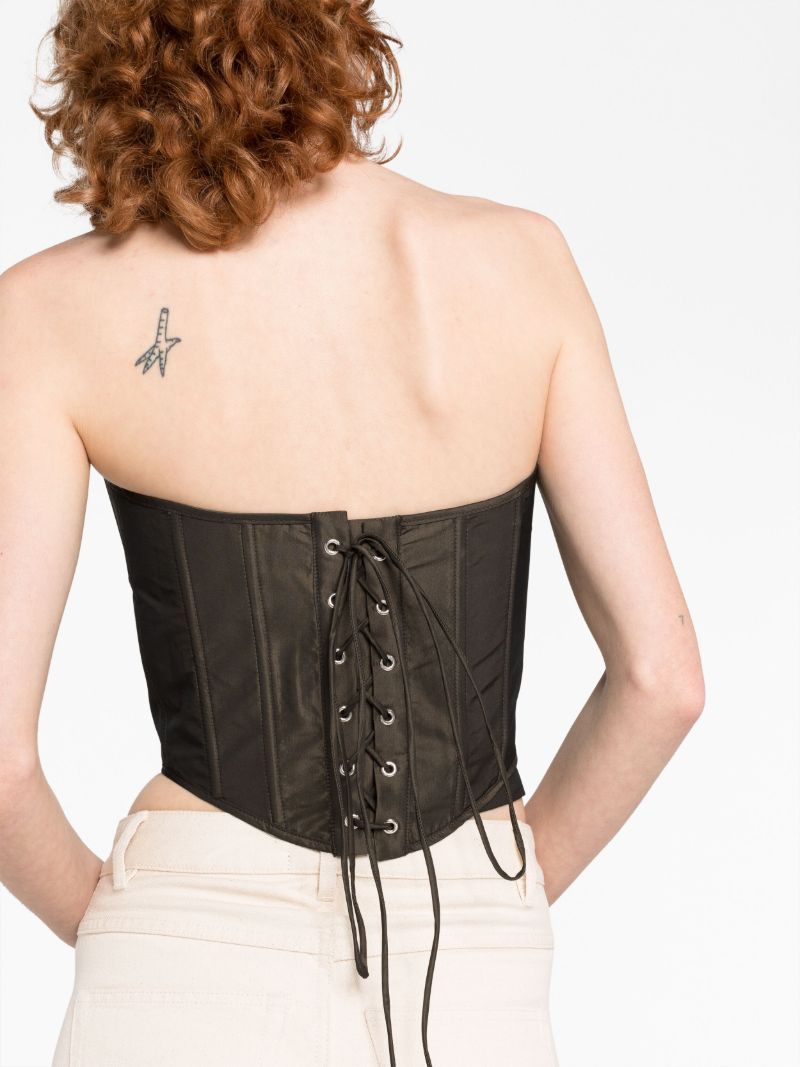 Brown Lace-up Shaped Corset