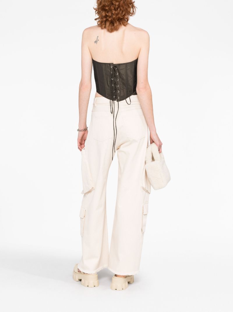 Brown Lace-up Shaped Corset
