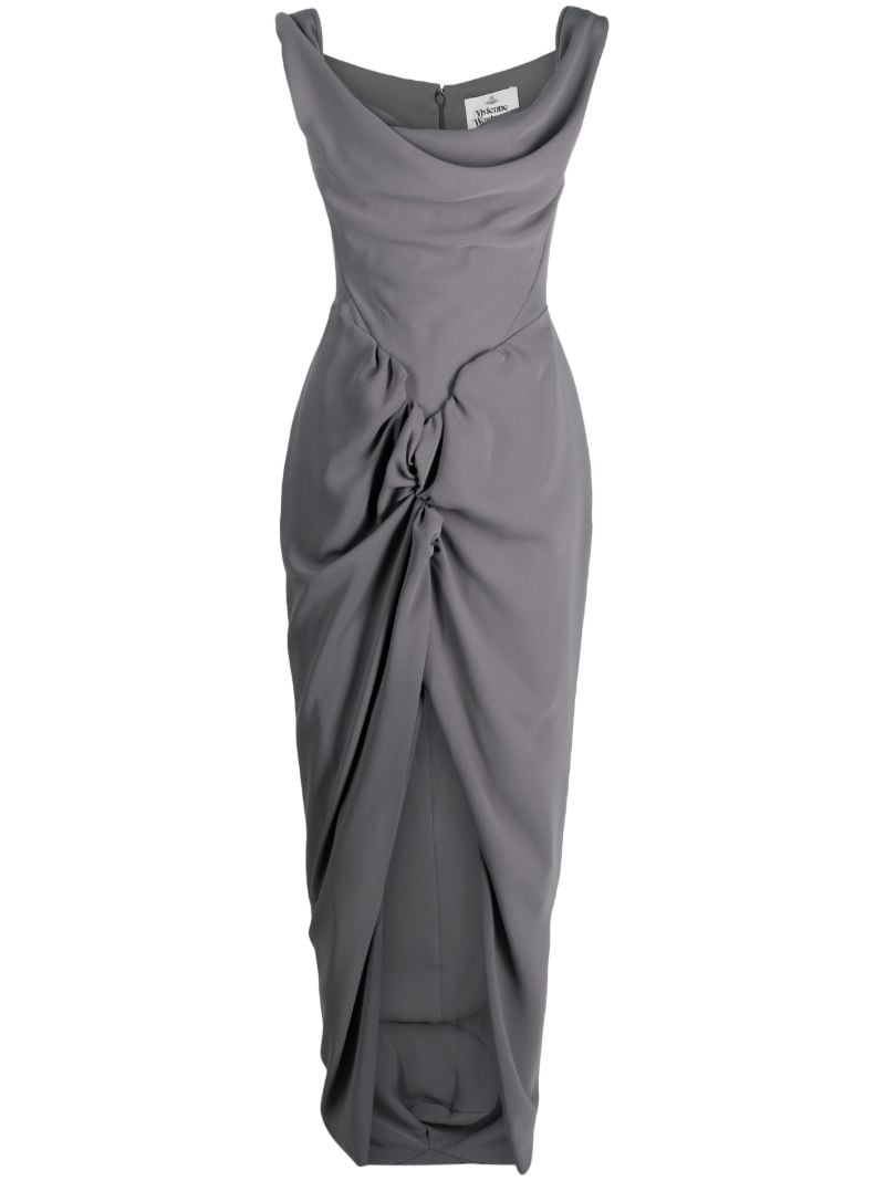 Grey Panther Draped Dress