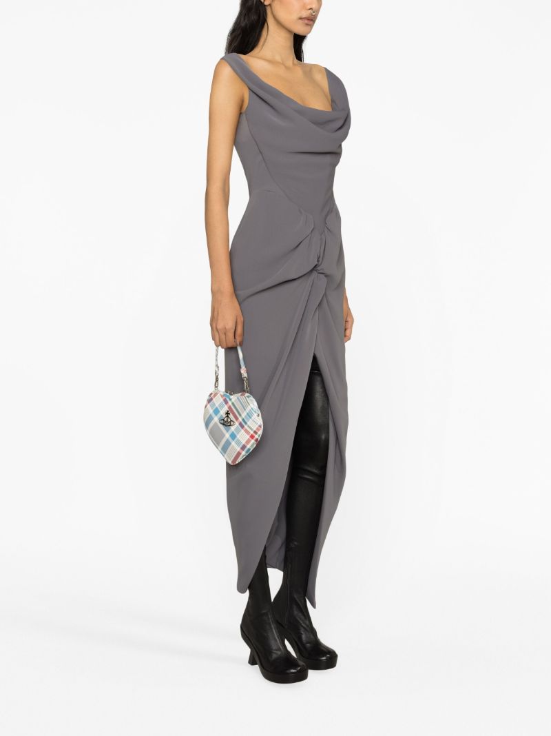 Grey Panther Draped Dress