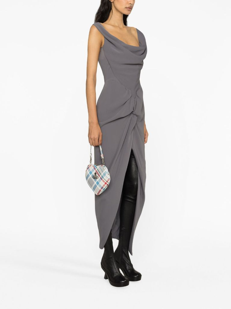 Grey Panther Draped Dress