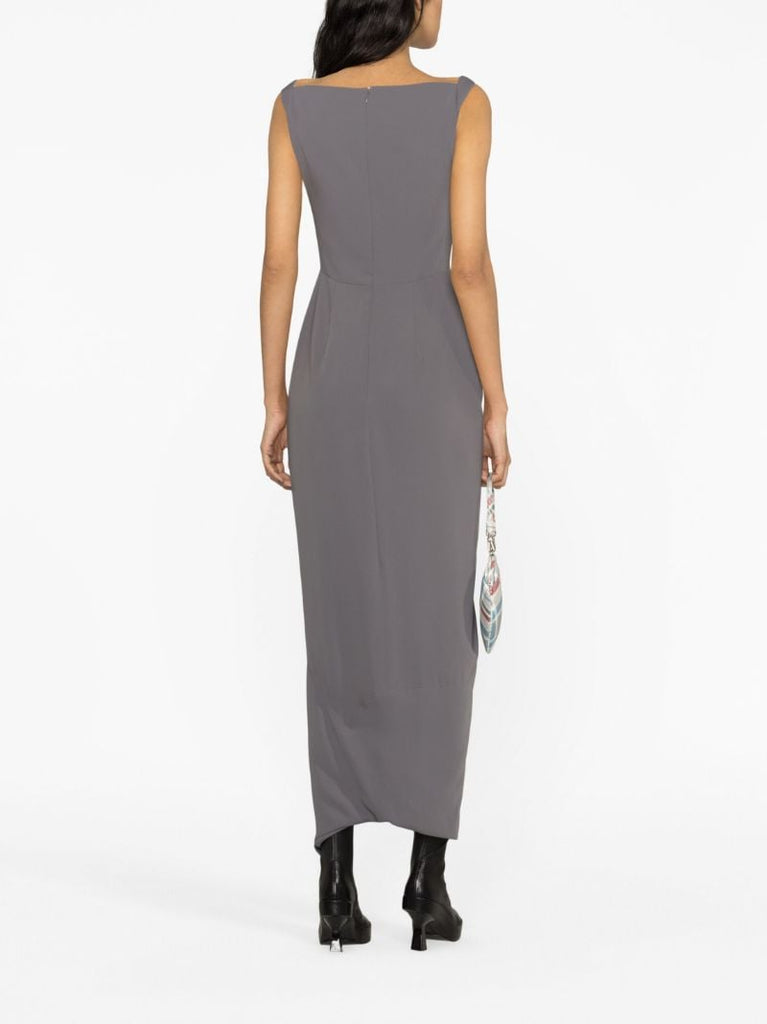 Grey Panther Draped Dress