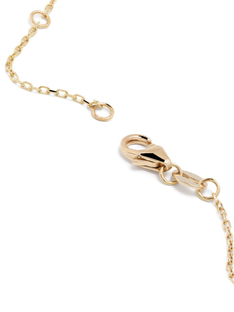 18k Yellow Gold Reverie Aqua Diamond Disc Drop Necklace