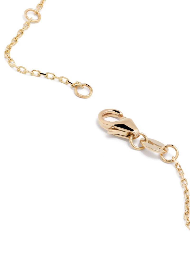 18k Yellow Gold Reverie Aqua Diamond Disc Drop Necklace