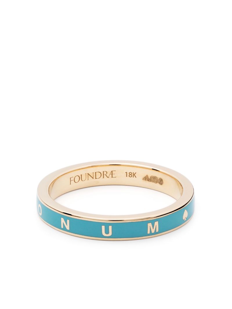 18k Yellow Gold Reverie Aqua Thin Band Ring