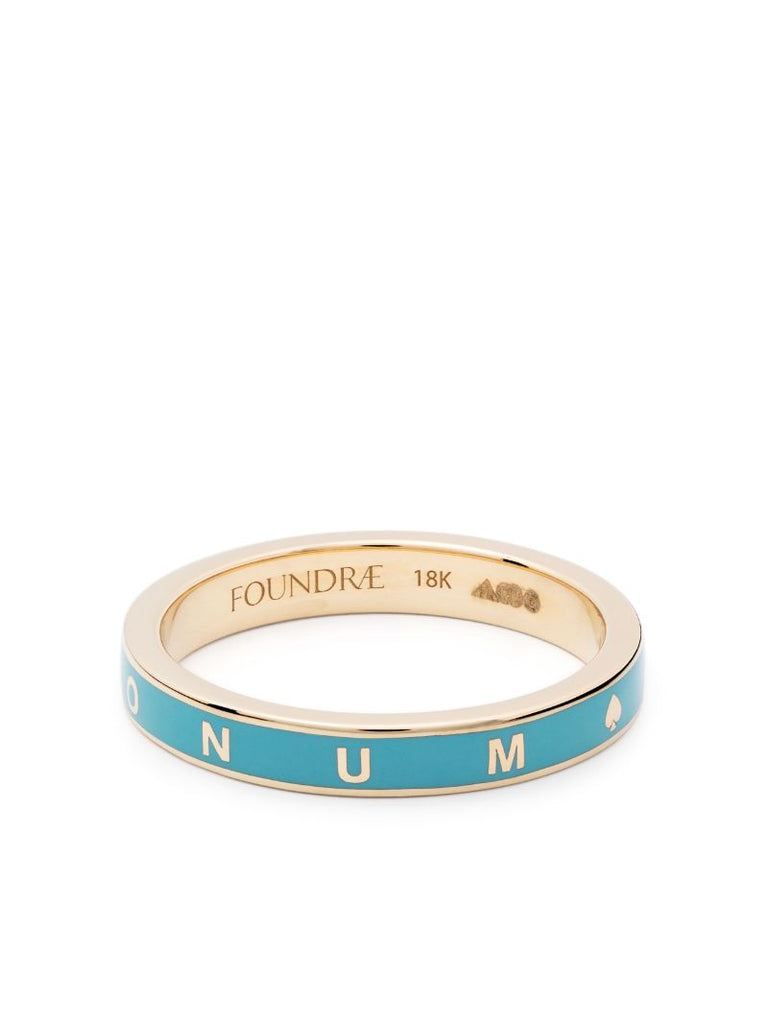 18k Yellow Gold Reverie Aqua Thin Band Ring