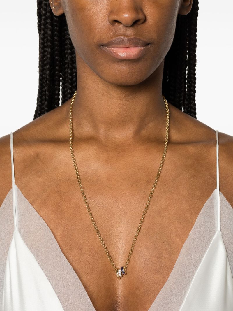 18k Yellow Gold Resilience Heart Beat Diamond Necklace