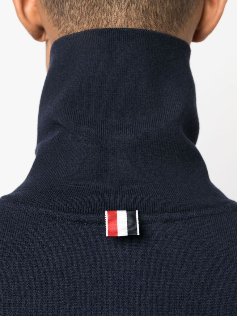 Blue 4-bar Stripe Wool Sweater