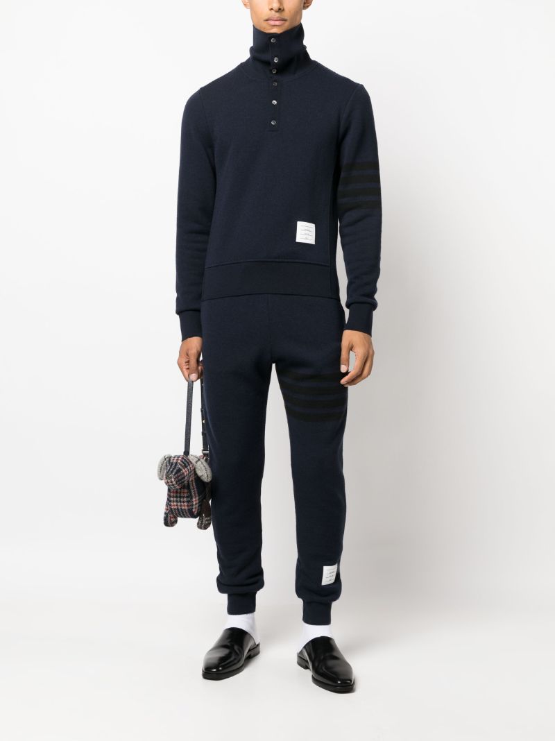 Blue 4-bar Stripe Wool Sweater