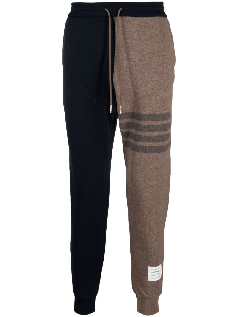 Blue Fun-mix 4-bar Stripe Wool Track Pants