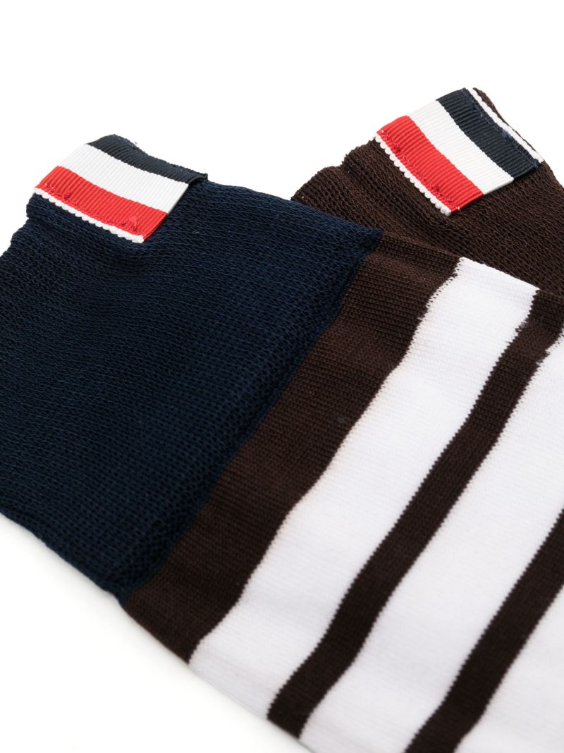 Brown 4-bar Stripe Socks