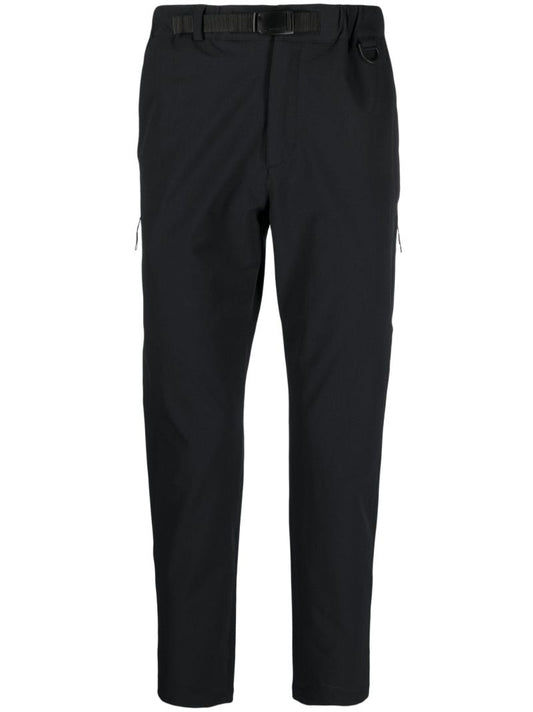 Black Cropped Slim Cut Trousers