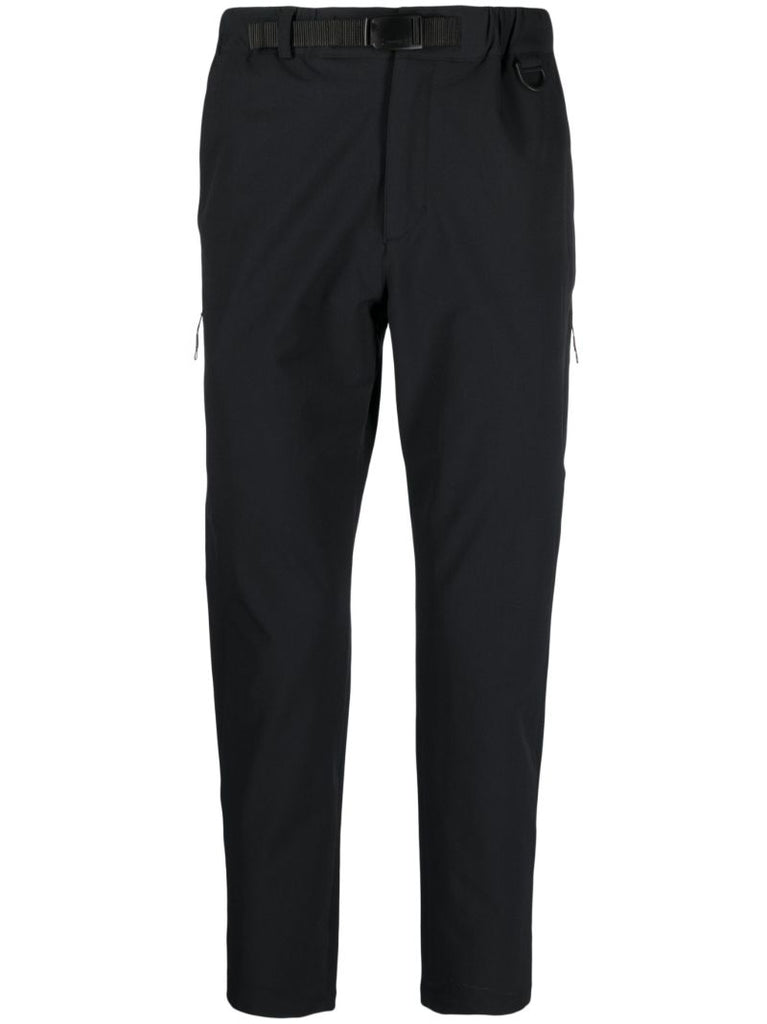 Black Cropped Slim Cut Trousers