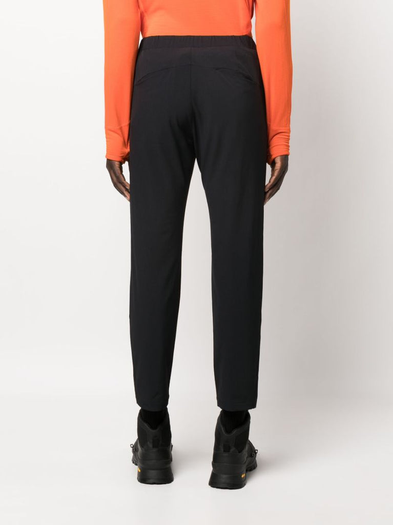 Black Cropped Slim Cut Trousers