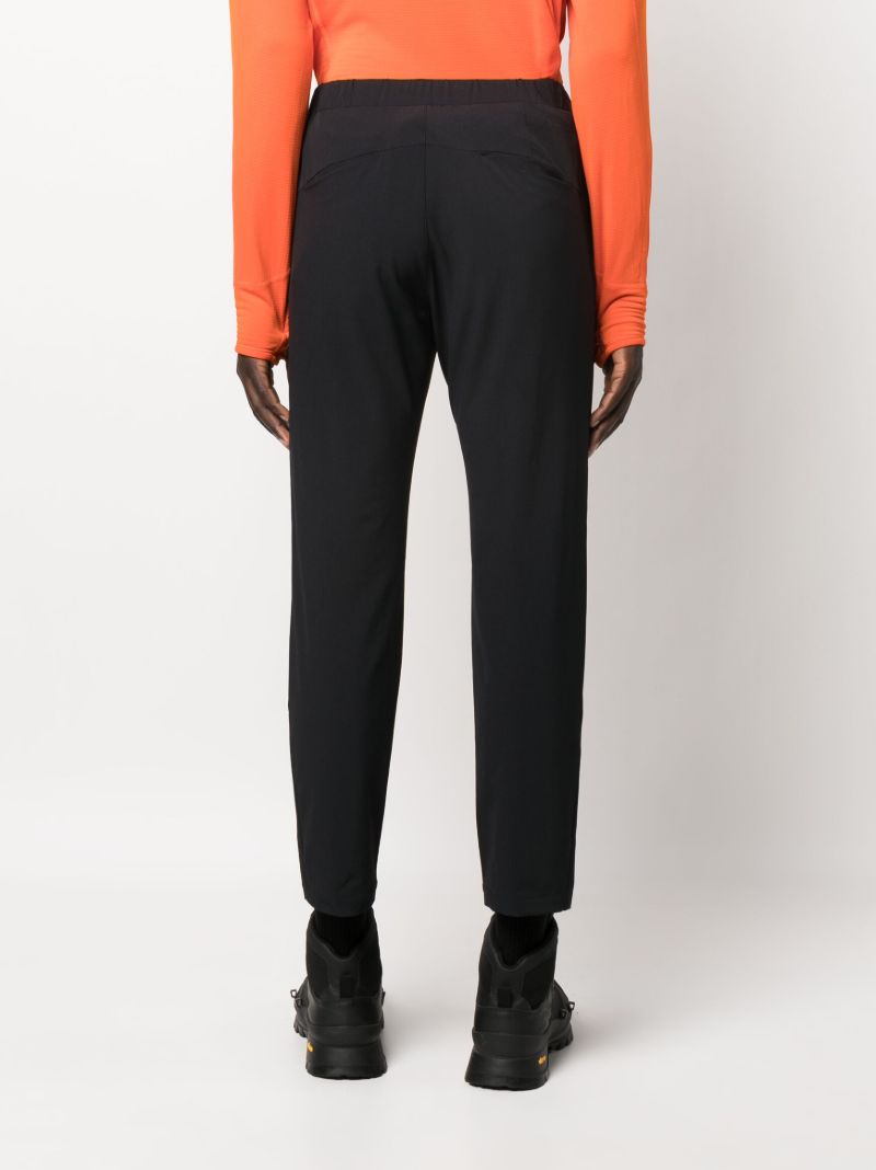 Black Cropped Slim Cut Trousers