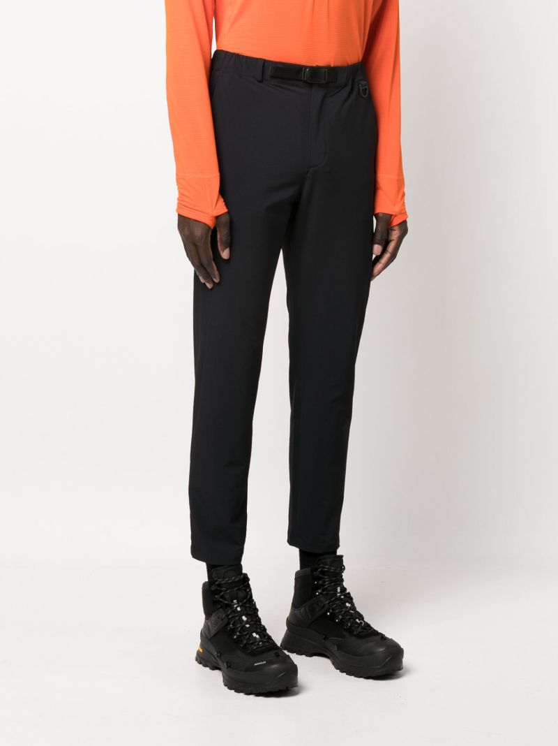 Black Cropped Slim Cut Trousers