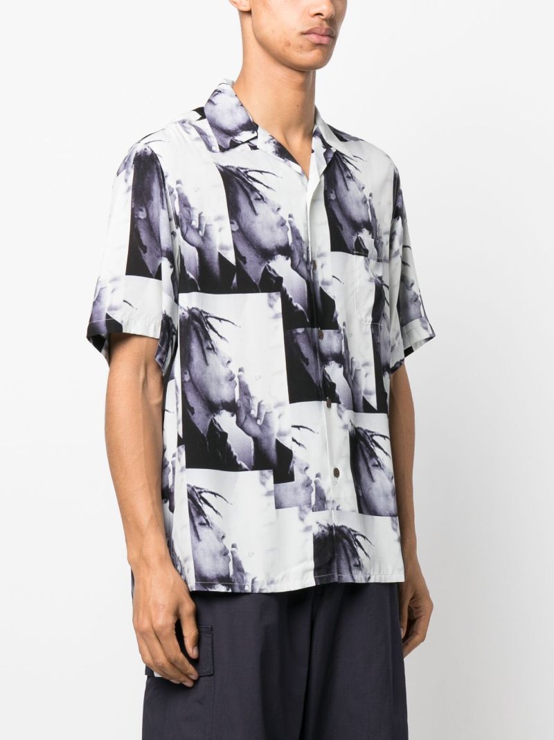 Grey Bob Marley Print Shirt