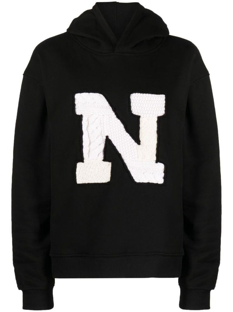 Black Logo-appliquÃ_x0083_Â© Hoodie