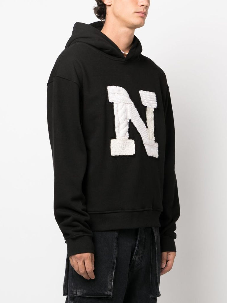Black Logo-appliquÃ_x0083_Â© Hoodie