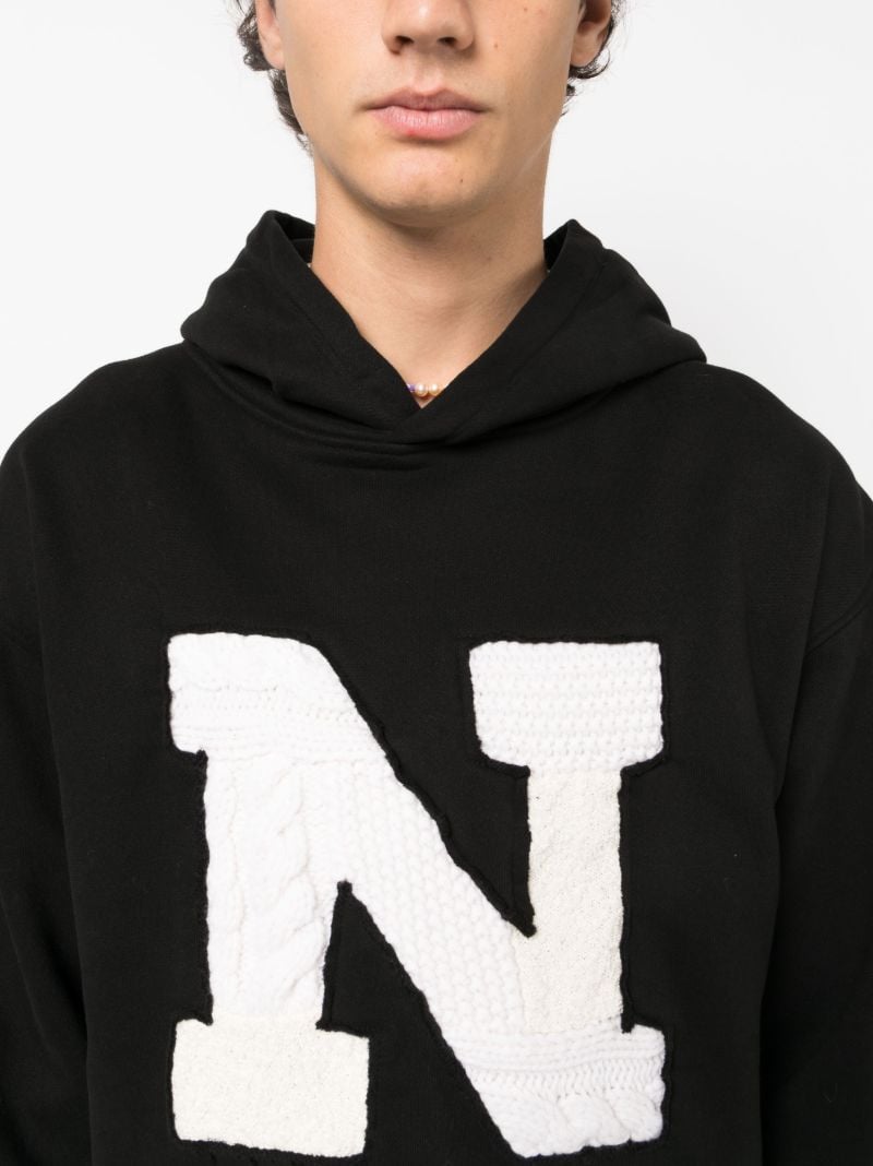 Black Logo-appliquÃ_x0083_Â© Hoodie