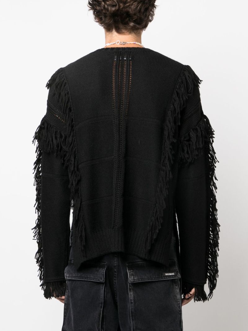 Black Logo-intarsia Sweater