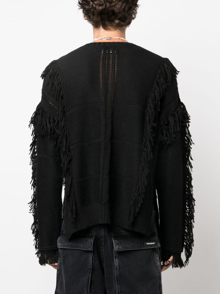 Black Logo-intarsia Sweater