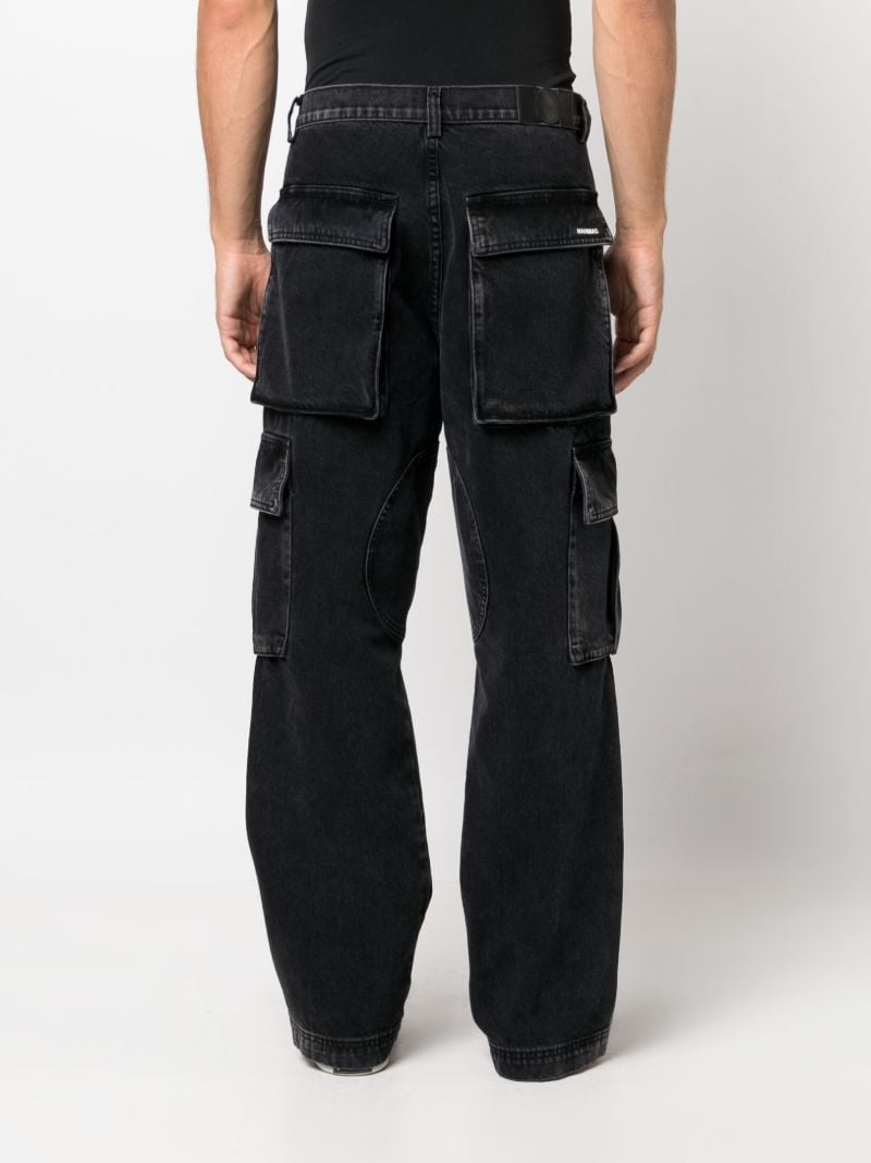 Black Mid-rise Cargo Jeans