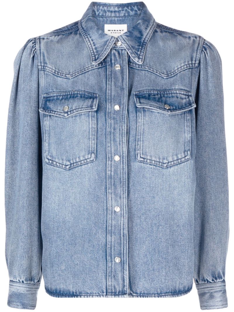 Blue Tahisse Lyocell Denim Shirt