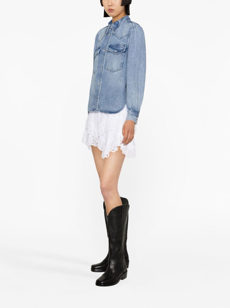 Blue Tahisse Lyocell Denim Shirt