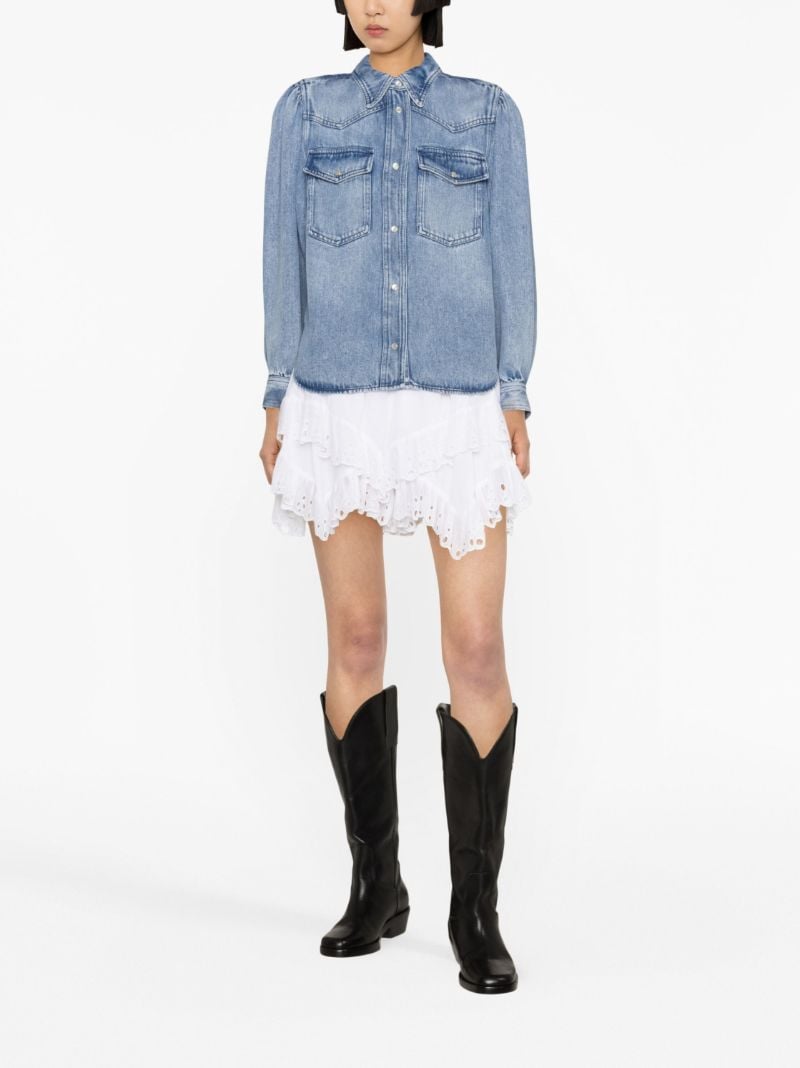 Blue Tahisse Lyocell Denim Shirt