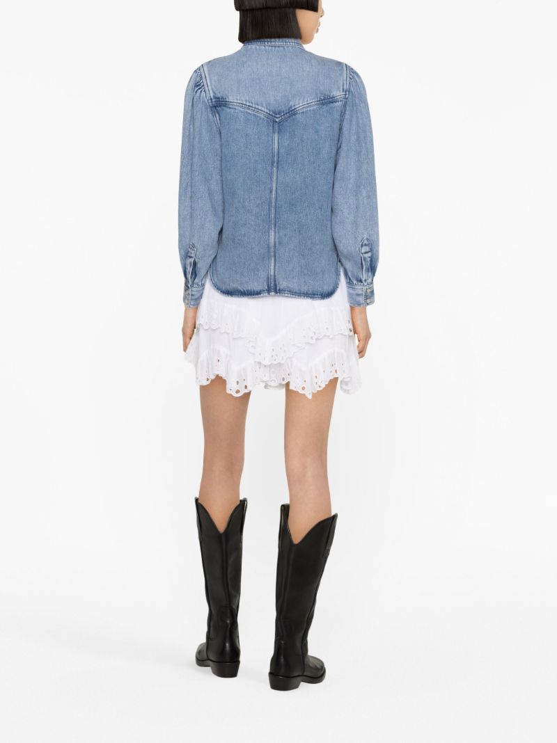 Blue Tahisse Lyocell Denim Shirt