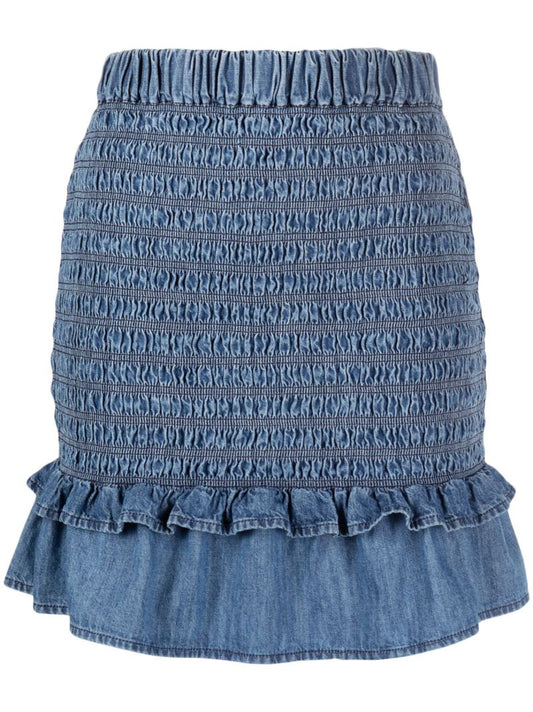 Blue Dorela Cotton Skirt