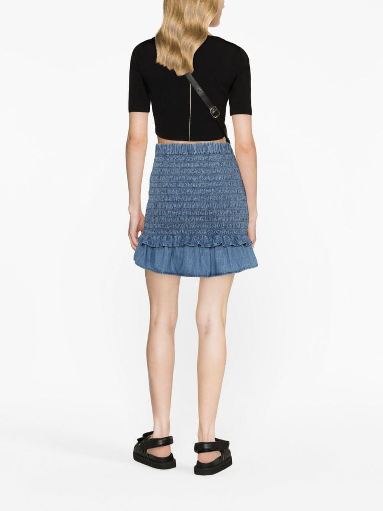 Blue Dorela Cotton Skirt