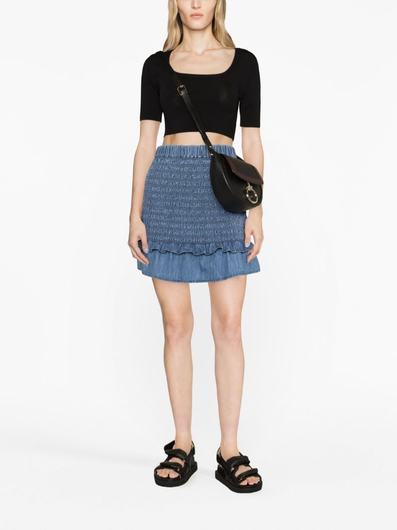 Blue Dorela Cotton Skirt