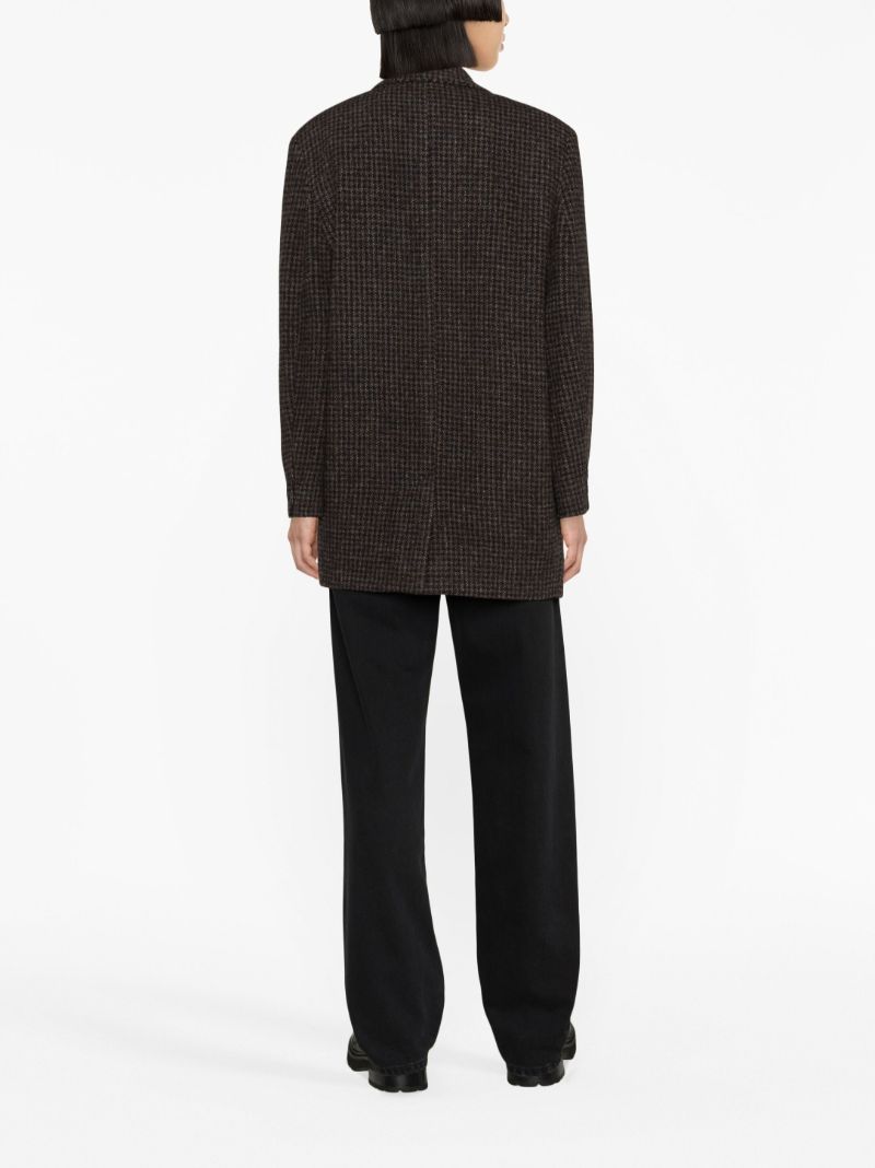 Brown Cikaito Houndstooth Wool Blazer