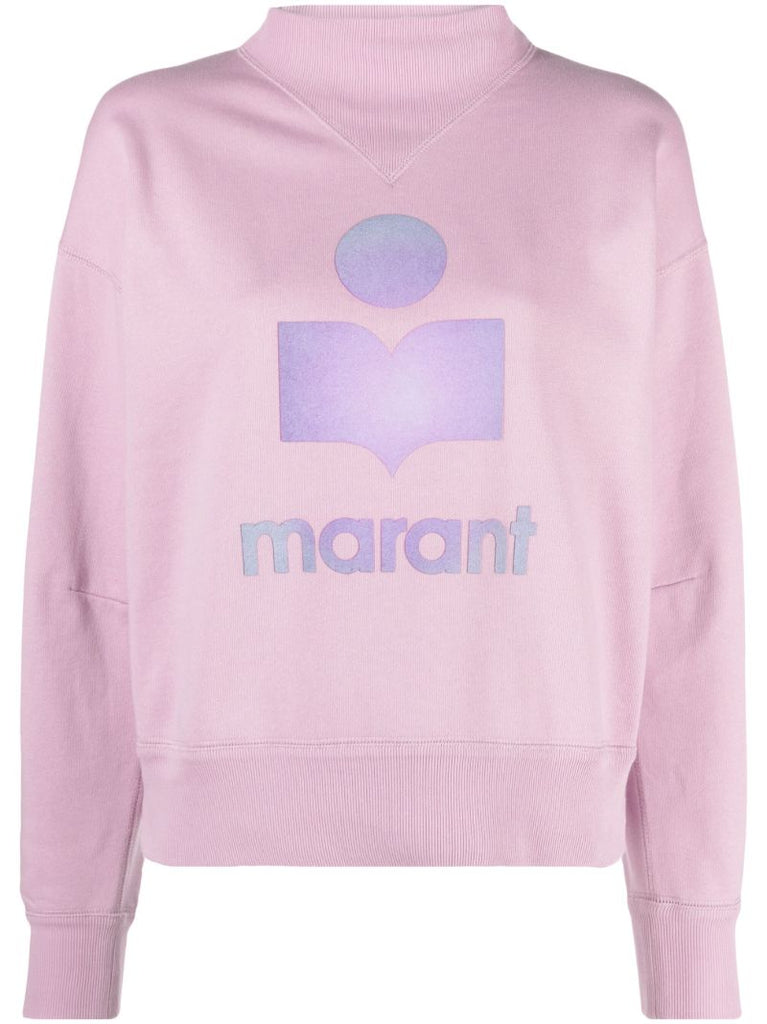 Pink Moby Logo Cotton Sweatshirt